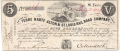 United States Of America Terre Haute Alton & St.Louis Rail Road Co. 5 Dollars, 20. 7.1859